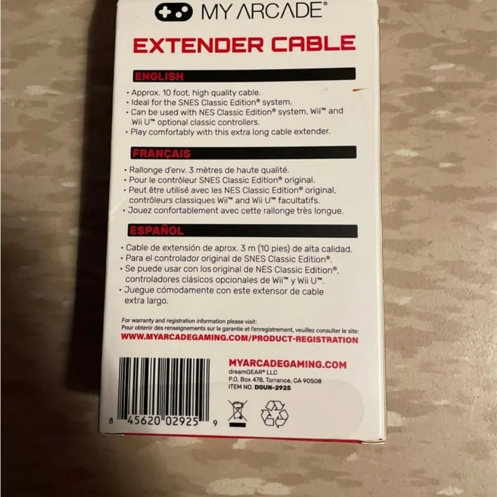 My Arcade 10-Foot Gamepad Extender Cable for The Nintendo SNES Classic Edition